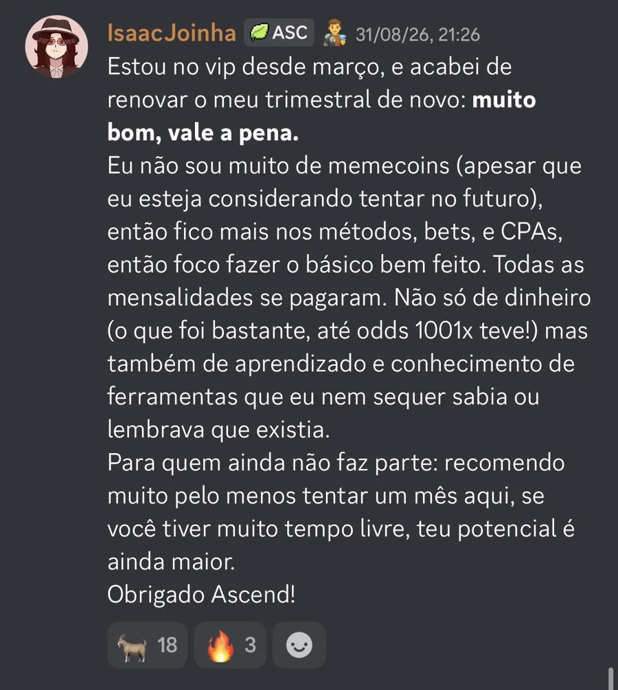 Feedback recente de membro 2