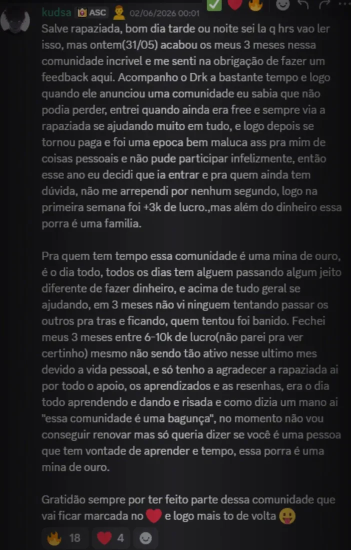 Feedback de membro 25