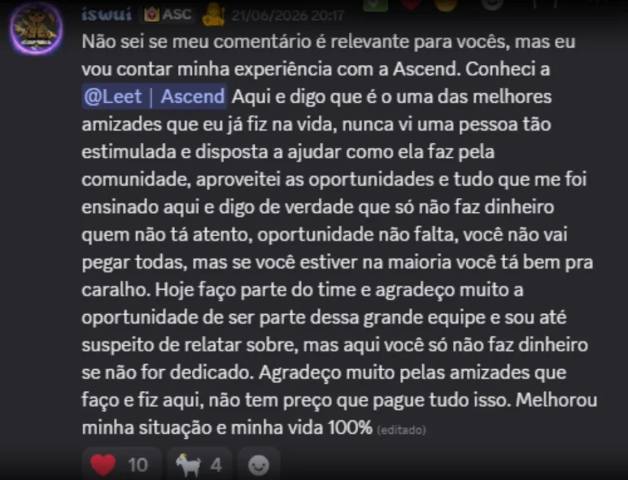 Feedback de membro 27